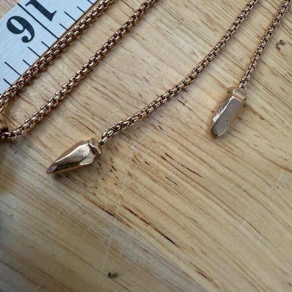 Kendra Scott Staley Arrowhead Pendant Rose Gold Necklace With Crystal Accents - Picture 6 of 13